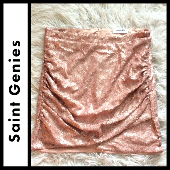 NWOT ASOS Saint Genies Sequin Skirt - Picture 4 of 8